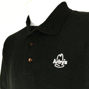 ARBY'S Roast Beef Black Polo Shirt Employee Uniform NEW Size M Medium